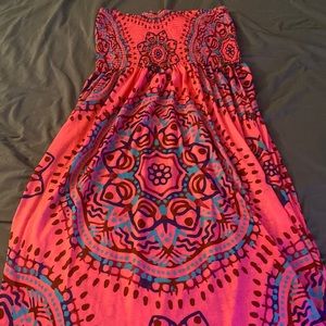 New Venus long maxi dress XL pink pattern